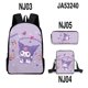 thumbnail image 1 of Kuromi Anime Mochila De Hombro Bolso De Lápices Conjunto Sanrio Mochilas escolares, 1 of 4