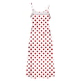 thumbnail image 5 of Maqroz Summer Dresses for Women Plus Size Satin Sleeveless Long Dresses with Spaghetti Strap Printed V Neck Cami Dress Casual Side Slit Maxi Dress Boho Nightdress Multicolor L, 5 of 8
