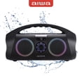 thumbnail image 2 of AIWA Portable Boombox - Waterproof Bluetooth Speaker, Rechargeable Wireless Boombox with Multi Color LED Lighting and Digital Display, AUX Input and Carry Handle, 15 Hour Playtime, 2 of 5