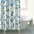 thumbnail image 4 of Lightblue Daisy Flower Green Stems Pattern Shower Curtain 72"x84" ,Bathroom Decorative Shower Curtains Set with 12 Hooks,Modern Waterproof Washable Shower Curtain, 4 of 6
