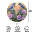 thumbnail image 4 of 15.4inch Round Placemats, DIY Printing Design, Suitable for Kitchen, Table Party Decoration Two Blue Birds, 4 of 7