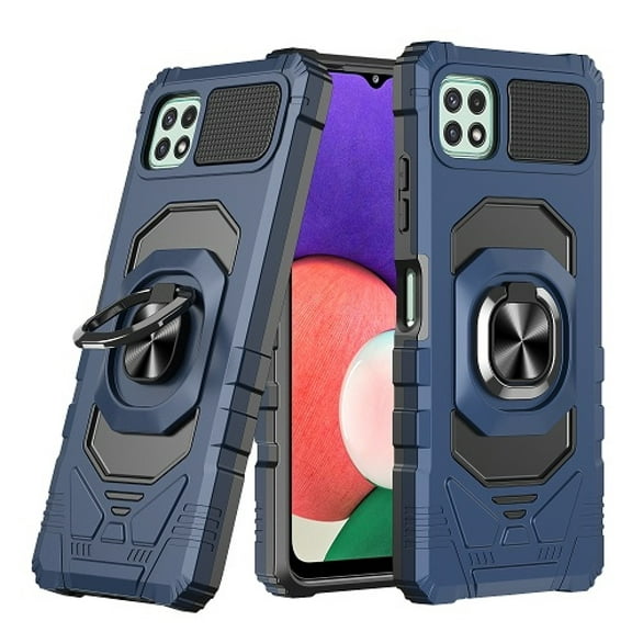 For Celero 5G  PLUS 2023 Robotic Kickstand Phone Case Cover   Tempered Glass - Blue