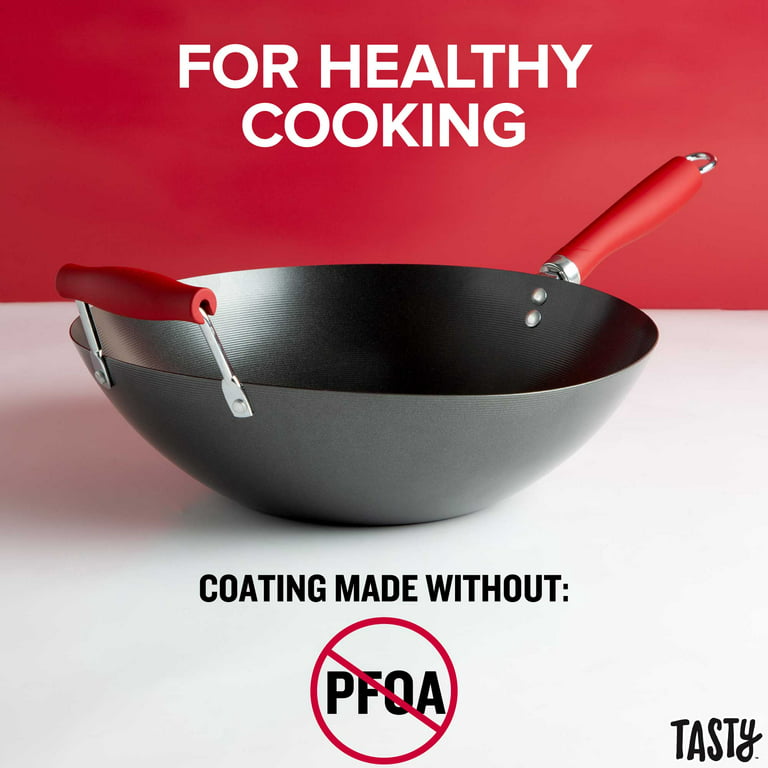 Wok Frying Pan Non-Stick Chinese Food Cooking Fry Stir Carbon