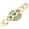 thumbnail image 4 of Real 10K Yellow Gold Solid Diamond Cut Cuban Link Chain 13mm Necklace 34", 4 of 5