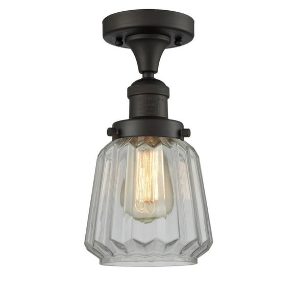 Innovations 1-LT LED Chatham 6" Semi-Flush Mount - Oil Rubbed Bronze - 517-1CH-OB-G142-LED