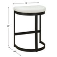 thumbnail image 3 of Uttermost Ivanna White Counter Stool, 3 of 10