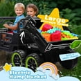 thumbnail image 6 of Arnahaishe 24V Two-seater Ride On Toys, 4WD 6X6 Electric Dump Truck with Remote Control, Music and Bluetooth for Kids 2-6, Black, 6 of 11