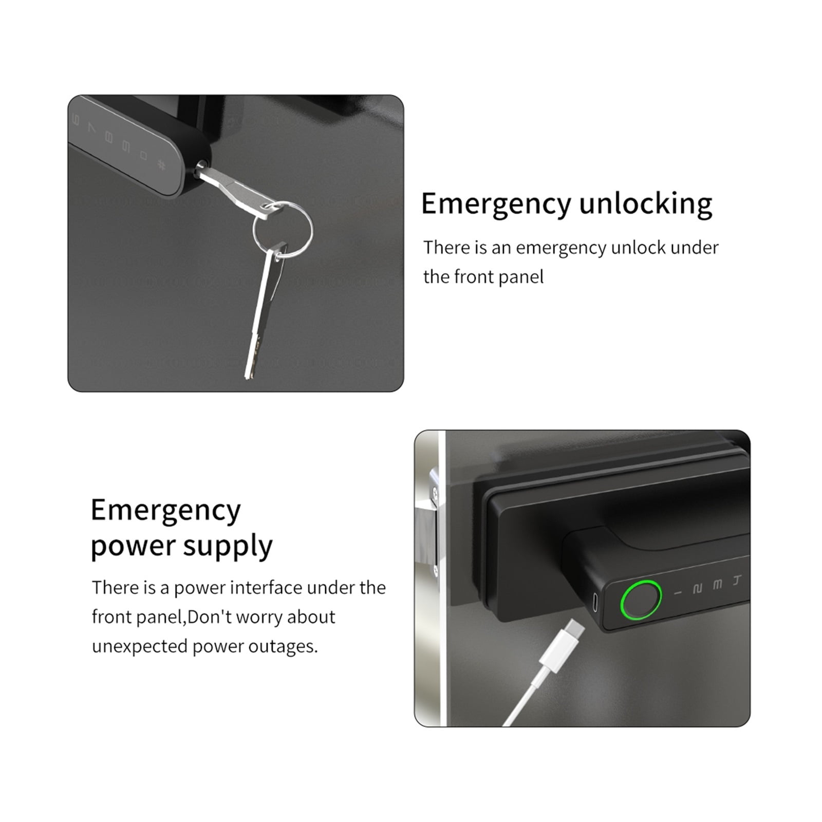 Smart Aluminum Alloy Glass Door Knobs Rotation Lock with Handle Metal Knob for Bedroom Bathroom ,Smart and Safe