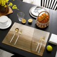 thumbnail image 3 of Brown Ombre Placemats Set of 4, Modern Abstract Art Ocean Oil Painting Placemats for Dining Table, Place Mats for Kitchen Tabletop, Waterproof Wipeable Dining Table Mats Set, 3 of 9