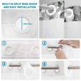 thumbnail image 5 of No Hook Shower Curtain Decorative Eucalyptus Grey Waterproof Bathtub Bath Curtains Farmhouse Leaves Summer Spring Leaf Extra Long Shower Curtain Bathroom Decor with See Through Top Window 72x78 Inch, 5 of 9