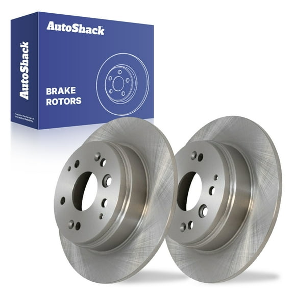 AutoShack 11.1" (282 mm) Rear Solid Brake Rotors | Replacement for 2004-2008 Acura TL 2003-2011 Honda Element | 2-PC Set