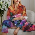 thumbnail image 6 of Sigee Colorful Butterfly Cluster for Women’s Pajama Sets Long-Sleeved Pjs Sets for Women 2 piece Sleepwear-Large, 6 of 7