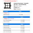 thumbnail image 2 of Carburetor Base Gasket - Compatible with 1965 - 1970 Ford Mustang 1966 1967 1968 1969, 2 of 2