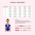 thumbnail image 5 of Doomiva Kids Girls Sparkly Rhinestone Short Sleeve Gymnastics Leotard Skating Jumpsuit Tumbling Bodysuit Biketard Light Blue 12, 5 of 5