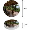 thumbnail image 1 of POGLIP Tropical Beach Side Lounge Garden Terrace Set of 6 Round Coaster for Drinks, Absorbent Ceramic Stone Coasters Cup Mat with Cork Base for Home Kitchen Room Coffee Table Bar Decor, 1 of 5