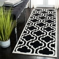 thumbnail image 3 of SAFAVIEH Chatham Henry Geometric Quatrefoil Wool Area Rug, Black/Ivory, 4' x 6', 3 of 10