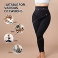 thumbnail image 6 of Athlemo Plus Size Women's Anti-cellulite Slim Premium High Waist Tummy Control Shapewear Leggings Black, 6 of 7