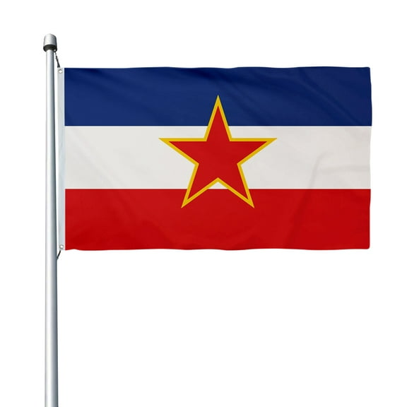 Aihccy Yugoslavia Flag with Brass Grommets Size - 3x5Ft