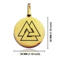 thumbnail image 2 of Stainless Steel Viking Valknut Round Medallion Keychain Circle Ring, 2 of 2