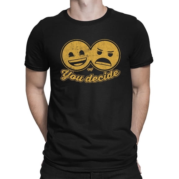 You Decide - Dual Mood Emoji Retro Graphic Men's T-shirt