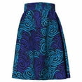 thumbnail image 4 of Bintarealwax Women's African Print Skirt High Waist Ankara Flare Pleated Short Skirt Casual Dashiki, 4 of 4