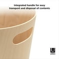 thumbnail image 6 of Umbra 2 gal Woodrow Wood Open Top Bathroom, Bedroom, Office Trash Can, Natural, 6 of 15