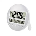 thumbnail image 2 of Reloj Despertador Digital con Calendario, de 12/24 Horas, con Batería, con Autoajuste, para Montaje en Pared o Escritorio, para Dormitorio, Mesita de Noche, Color, 2 of 10