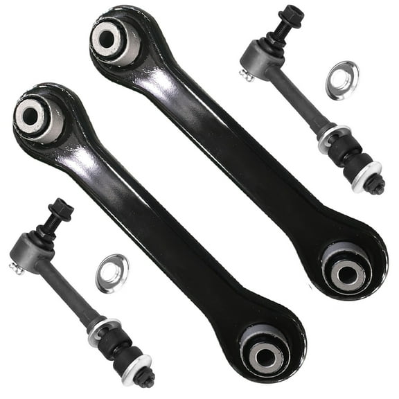 Detroit Axle - Rear 4pc Control Arms Kit for 2008-2017 Chevy Equinox, 2010-2017 GMC Terrain, 2008-2009 Pontiac Torrent, 2 Lower Forward Control Arms 2 Sway Bar Links Replacement