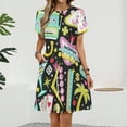 thumbnail image 2 of Viva Las Vegas Women's Dress Short Sleeve Summer Sundress Summer Women Clothes, 2 of 7