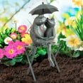 thumbnail image 4 of Pure Garden Frog Figurine for Flower Beds, Fairy Gardens, and More (Bronze), 4 of 8