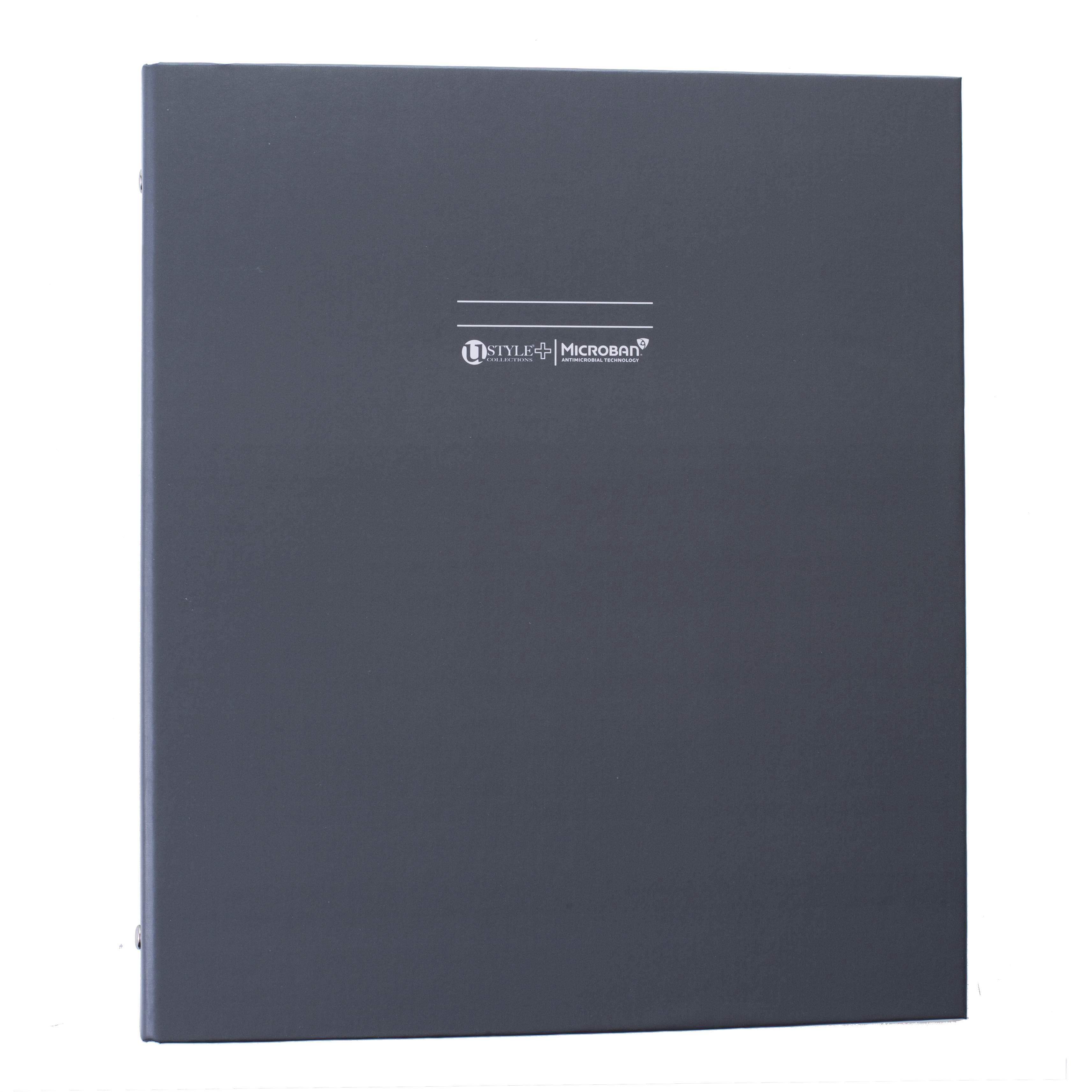 U Style Antimicrobial 3 Ring Binder with Microban, 1 inch, Assorted, 4 Pk