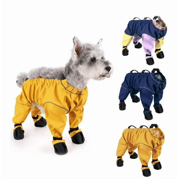 Dog Boots Waterproof Dog Pants,Rain Booties Paw Protector for Small Medium Puppy, Anti-Slip Dog Shoes Pet Paws Protector