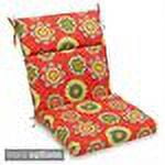 Blazing Needles Spun Polyester Outdoor Squared Seat/Back Chair Cushion-Color:Alinea Pompeii