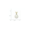 thumbnail image 2 of 14k 9-10mm White Saltwater Culutured South Sea Pearl .05ct Diamond Pendant in 14k Yellow Gold, 2 of 2