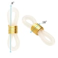 thumbnail image 5 of The Beadsmith Eye Glass Ends – Adjustable Rubber Connectors – Attached to Chain, Strap or Necklace – Works for Eyeglasses & Sunglasses – Clear Silicone & Gold Metal – .8” x .18” – 144 Pieces, 5 of 8