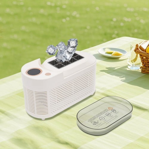 8 Cubes/Cycle Ice Maker, Mini, Low Noise, 120W Countertop Ice Machine for Home/Car/Travel