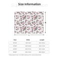 thumbnail image 5 of Naloa Rose Flowers Flannel Blankets - Thick and Warm Blanket for Winter, Soft Fuzzy Plush King Blanket for All Seasons80"x60", 5 of 6