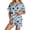 Z1-Light Blue, variant on MuXiKeJi Clothes Halloween Pajamas Women Pumpkin Skeleton Witch Ghost Printed Cute Costumes Short Sleeve Matching Shorts Sleepwear Set,Womens Silk Halloween Sleep pjs