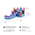 thumbnail image 7 of JumpOrange Ice Pops Bounce House Water Slide Combo with Pool (Blower Included), for Kids and Adults, Wet Dry Use, Tunnel Entrance, Basketball Hoop, Outdoor Indoor, 7 of 7