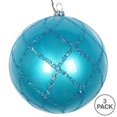 thumbnail image 2 of Vickerman MT198012D Ornement en Filet Pailleté Turquoise 4 Po. - 3 par Sac, 2 of 3