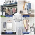 thumbnail image 2 of Retractable Clothesline Indoor, Wall Mounted Clothesline White, 2 of 5