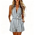 thumbnail image 3 of Women's Soft Stretchy Jumpsuit with Pockets, Mid Waisted Drawstring, Multipocket Casual Jumpsuit for Women, Lounge Beach Work Dresses Dressy, Womens | VerBelle,Light Blue L, 3 of 8