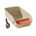 thumbnail image 3 of Caja de arena para gatos de interior con marco, contenedor , arena antisalpicaduras Beige, 3 of 8