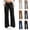 Black, variant on Vivianyo HD Women's Pinstripe Flared Pants, Button Fly High Waist Vertical Stripe Work Trousers with Side Pockets for Women, Women's Black, Sizes S-2XL