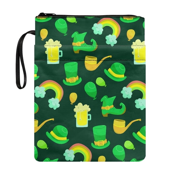 HELLHERO Notebook Wraps with Decorative Design Polyester Zipper Book Cover Carrying Case for Journal Waterproof Textbooks Paperbacks Bag
