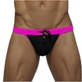 thumbnail image 2 of FcBaudy Men's Low Waist Solid Color High Vent Swimming Trunks Underpants Men Pants, 2 of 5