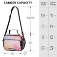 thumbnail image 3 of Insulated Lunch Bag 6L Leak-Proof Lunch Box with Shoulder Strap Multiple Pockets Lunch Tote Colorful Pastel Floral Pattern, 3 of 9