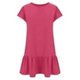 thumbnail image 6 of ZHYou Womens Dresses Casual Short Sleeve, Tiered, Mini Dress, Soft Breathable Lightweight, Comfortable SummerDress, with Pocket,Hot Pink,S, 6 of 6