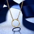 thumbnail image 4 of Fettero 14K Gold Plated Dainty Minimalist Circle Pendant Chain Necklace for Women Jewelry Gift, 4 of 6