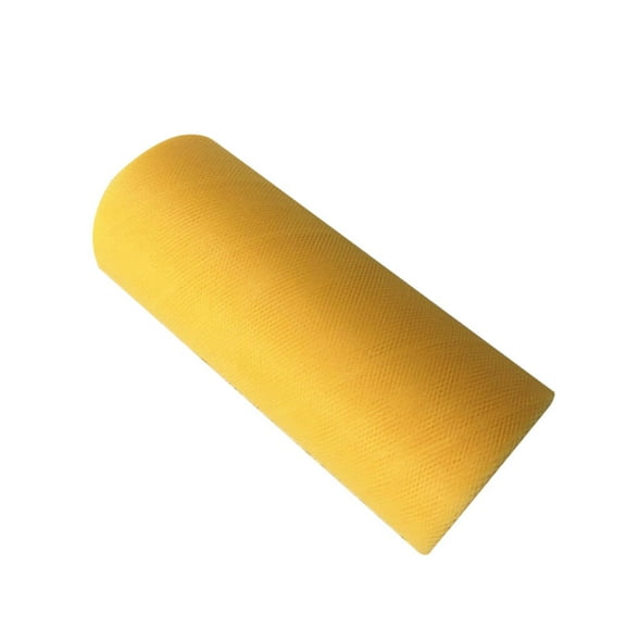 MLINS 25 Yards Wedding Tulle Roll Spool Tutu Skirt Fabric Wedding Party Gift Bow Craft (Yellow)